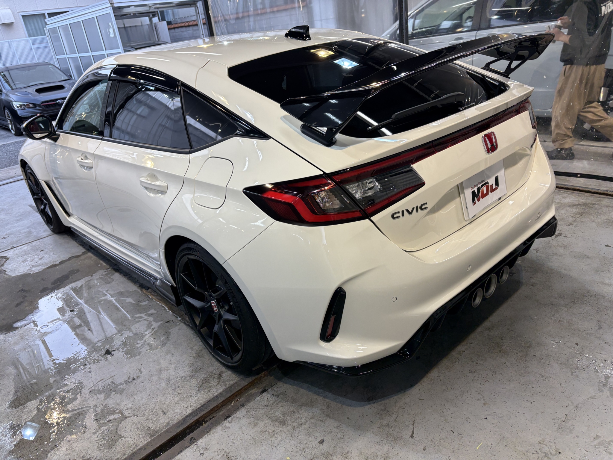 《HONDA シビックタイプR》完全硬化型コーティング《NOJ ROYALCOATING2層ver》 – ガラスコーティング専門店NOJ堺店ブログ
